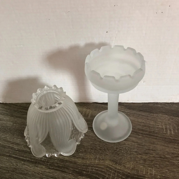 Partylite Clairmont  Frosted Fairy Light Candle Holder - Picture 3 of 8